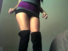 Find-Best-Lingerie.com presents: Boots and tiny dress look good on dancer