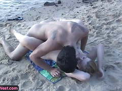 Find-Best-Lingerie.com presents: Cock hungry amateur blondie fucked on the beach