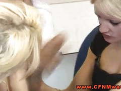 Find-Best-Lingerie.com presents: Cfnm femdoms suck after tugging