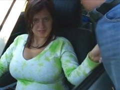 Find-Best-Lingerie.com presents: Busty boobiekat car blowjob through window