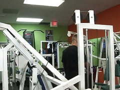 Find-Best-Lingerie.com presents: Hot gym girl sucks the trainer's pole after a workout