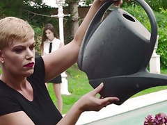 Find-Best-Lingerie.com presents: Busty mother fucks young daughter outdoor
