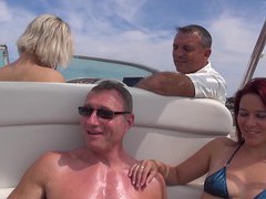 Find-Best-Lingerie.com presents: Hot ass blondie britney drops her clothes for sex on the boat, Group Sex, Hardcore, Outdoor, Reality, Yacht, Foursome, Bikini