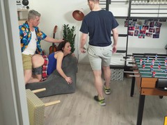 Find-Best-Lingerie.com presents: Shaved brunette melany mendes moans while having a mmf threesome