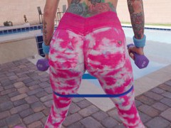 Find-Best-Lingerie.com presents: Tattooed slut sarah jessie gets her cunt smashed after working out