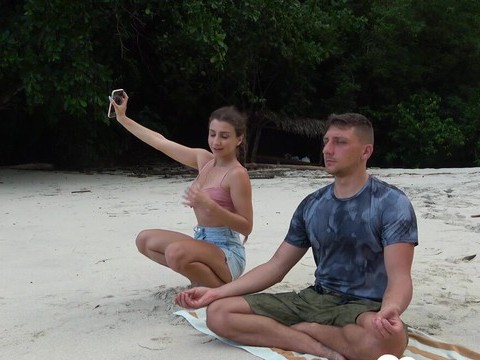 Find-Best-Lingerie.com presents: Meditation on the beach ended with a blowjob