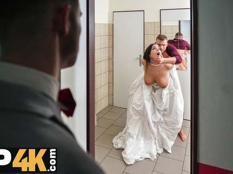 Find-Best-Lingerie.com presents: Vip4k. wife gets her hairy vagina licked and penetrates in the wc