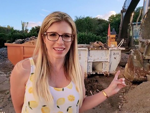 Find-Best-Lingerie.com presents: Outdoors video of sexy blonde wife cory chase with glasses