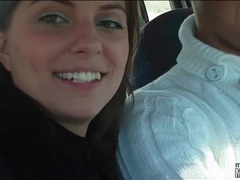 Find-Best-Lingerie.com presents: Gf licks his cock in the car