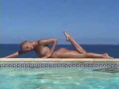 Find-Best-Lingerie.com presents: Blonde strips from bikini and takes a dip