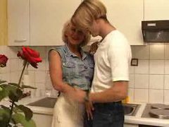 Find-Best-Lingerie.com presents: Fucking his busty aunt in the kitchen