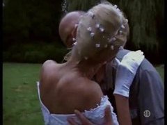 Find-Best-Lingerie.com presents: Naughty bride taken outdoors by two guys