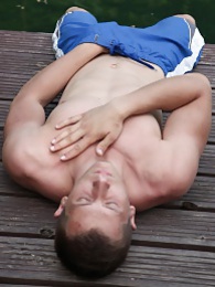 Find-Best-Lingerie.com presents: Martin Sanders masturbates with fleshlight outdoors