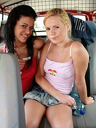 Find-Best-Lingerie.com presents: Naughty young Ellis and her hot friend share a hard cock