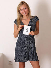 Find-Best-Lingerie.com presents: Light-Haired american teen Lindsey Cruz gets naked in a pair of white sneakers