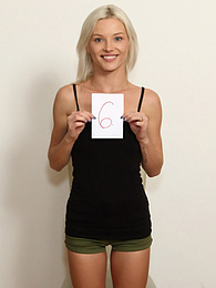 Find-Best-Lingerie.com presents: Blond hungarian teen Zazie Skymm gets completely naked during a solo shoot