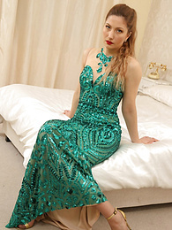 Find-Best-Lingerie.com presents: Sexy british teen Stephanie Bonham Carter removes her dress and displays her bare skin